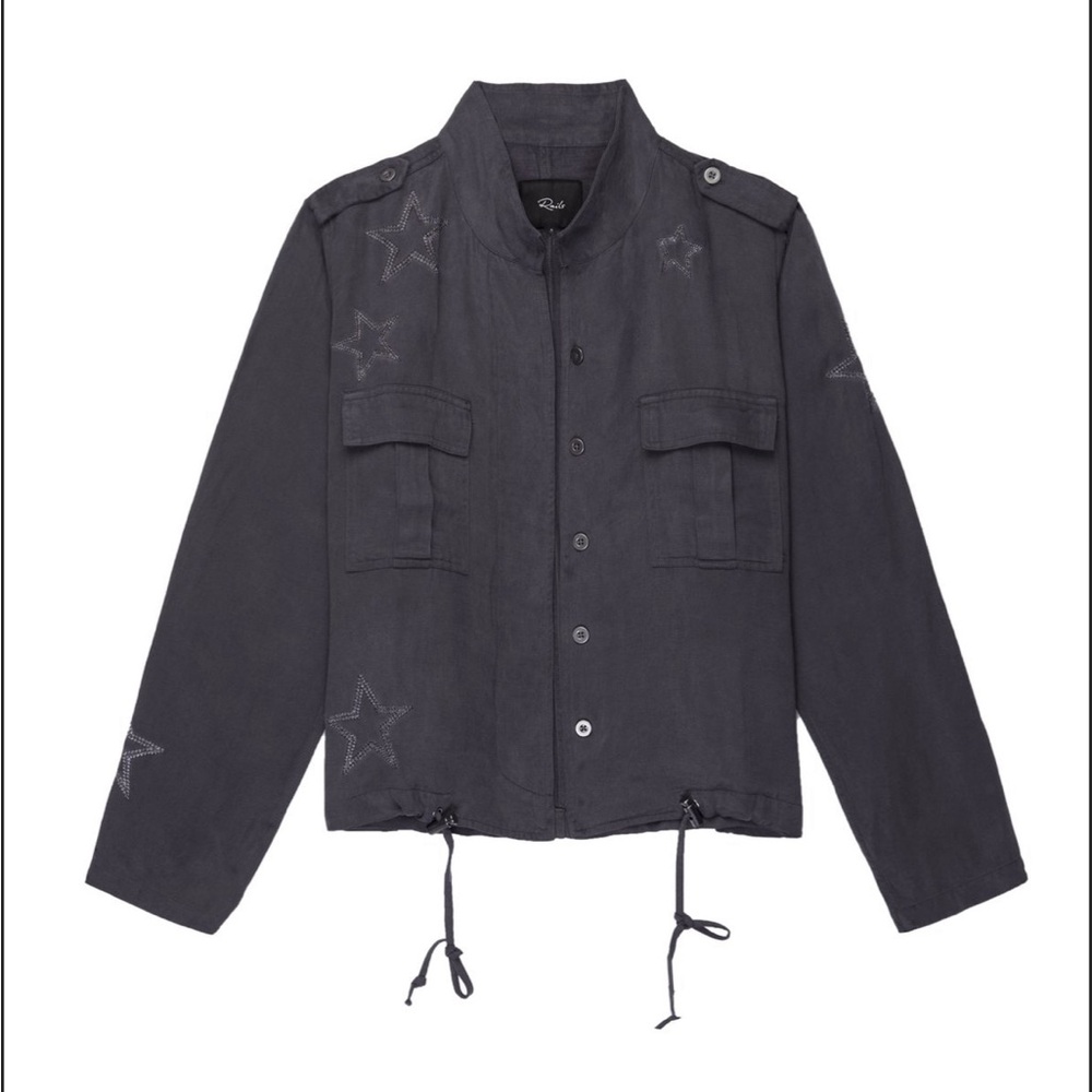 Rails Rowen Long Sleeve Jacket With Star
Embroidery- Dark Grey XXS - Picture 2 of 10